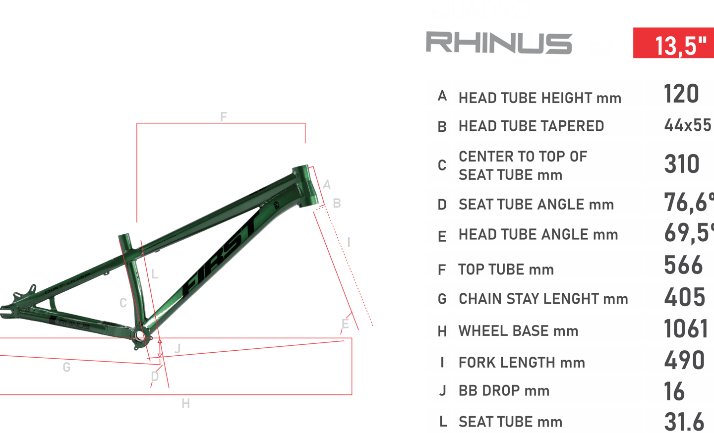 First Bikes quadro Rhinus DJ